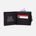 Портмоне мужское на магните, отдел для купюр, для карт, для монет, тёмно-коричневое - Фото 4