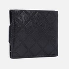 Портмоне мужское на магните, отдел для купюр, для карт, для монет, цвет чёрный - Фото 2