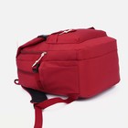 Рюкзак школьный на молнии, 4 наружных кармана, цвет красный - фото 10806007