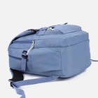 Рюкзак на молнии, 4 наружных кармана, цвет синий - фото 6849144