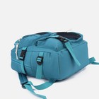 Рюкзак школьный на молнии, 5 наружных карманов, цвет синий - фото 6849176