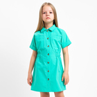 Платье детское с карманами KAFTAN, размер 30 (98-104 см), цвет зелёный - фото 319341853
