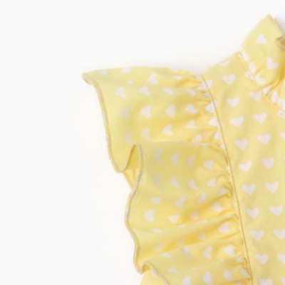 Платье для девочки KAFTAN: Summer cotton с крылышками, жёлтое, рост 98-104 см