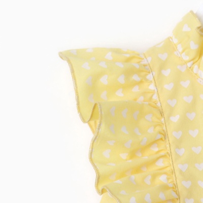 Платье для девочки KAFTAN: Summer cotton с крылышками, жёлтое, рост 98-104 см