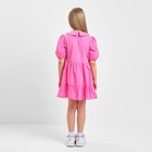 Платье детское с воротником KAFTAN, размер 30 (98-104 см), цвет ярко-розовый - Фото 4