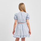 Комплект для девочки (топ, юбка) KAFTAN, размер 30 (98-104 см), цвет голубой - Фото 3