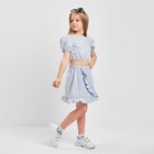 Комплект для девочки (топ, юбка) KAFTAN, размер 30 (98-104 см), цвет голубой - Фото 5