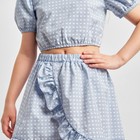 Комплект для девочки (топ, юбка) KAFTAN, размер 30 (98-104 см), цвет голубой - Фото 6