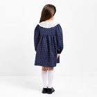 Платье с воротником для девочки KAFTAN: School collection, синее, размер 32 (110-116 см) - Фото 3