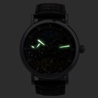 Часы наручные механические мужские, d-4.5 см, ремешок l-26 см, 3 АТМ, светящиеся 9436599