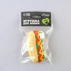 Игрушка для кошек с мятой «Хот-дог» из текстиля, 9х5,3 см - Фото 6