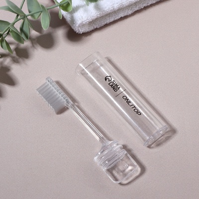 Зубная щётка, складная, 16(±1) см, прозрачная