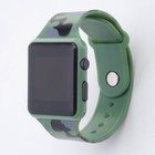 Часы наручные электронные с камуфляжным, силиконовым ремешком, зелёный камуфляж - Фото 2