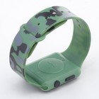 Часы наручные электронные с камуфляжным, силиконовым ремешком, зелёный камуфляж - Фото 3