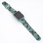 Часы наручные электронные с камуфляжным, силиконовым ремешком, зелёный камуфляж - Фото 4