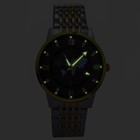 Часы наручные кварцевые мужские, d-4 см, ремешок l-26 см, 5 АТМ, светящиеся 9436593