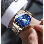 Часы наручные кварцевые мужские, d-4 см, ремешок l-26 см, 5 АТМ, светящиеся - фото 32192485