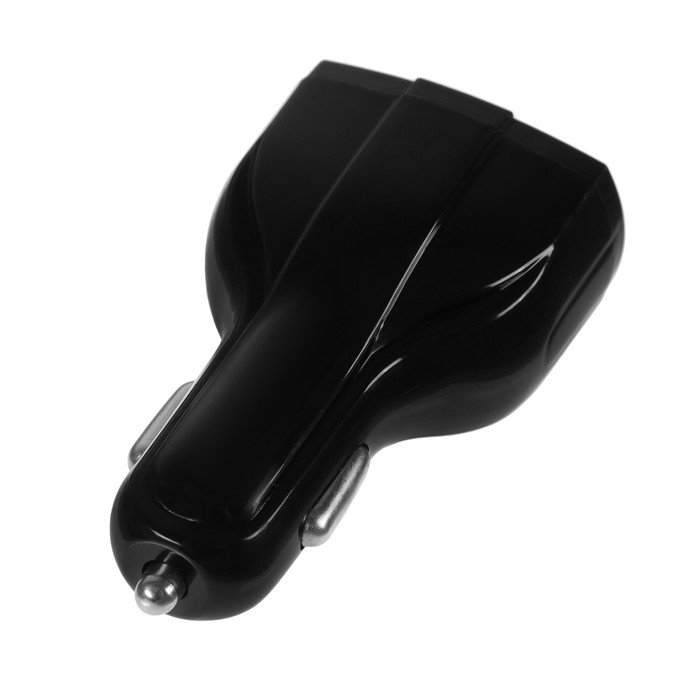 Зарядное устройство в автомобиль Cartage, 12-24 В, 2 USB, Type-c 3.5 А, чёрное