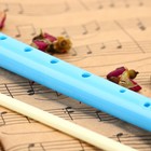 Блокфлейта Music Life, голубая, немецкая система, сопрано, 30 см - Фото 4