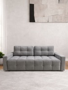 Диван прямой «СИМПЛ КЛЕТКА», спальное место 1600×2000 мм, ткань велюр vivaldi, цвет серый - Фото 4