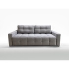 Диван прямой «СИМПЛ КЛЕТКА», спальное место 1600×2000 мм, ткань велюр vivaldi, цвет серый - Фото 6