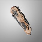 Складной нож Stinger, лезвие 9 см, сталь - 3Cr13, со стропорезом, рукоять - алюминий - фото 54744630