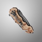 Складной нож Stinger, лезвие 9 см, сталь - 3Cr13, со стропорезом, рукоять - алюминий - фото 54744631