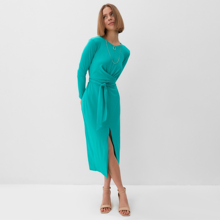 Платье женское MINAKU: Green trend цвет бирюзовый, р-р 48