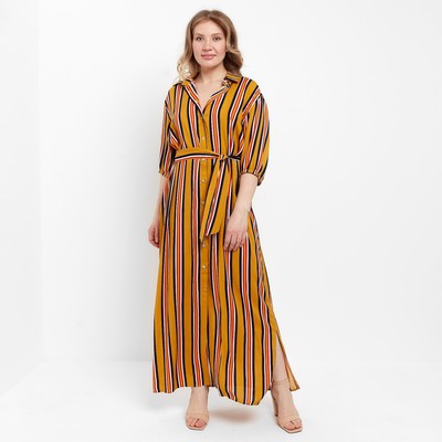 Платье-туника женское MINAKU: Enjoy, жёлтое, размер 54