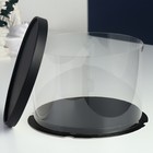 Коробка для торта, кондитерская упаковка, «Черная», 22 х 22 х 16 см - фото 23118563