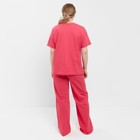 Пижама женская (футболка, брюки) MINAKU: Home collection цвет фуксия, р-р 54 - Фото 3