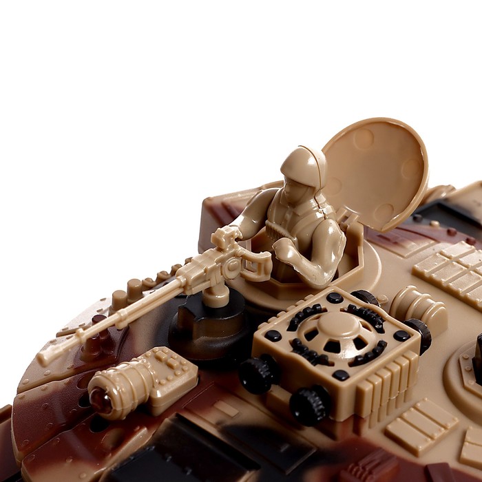 Танк радиоуправляемый Т90, работает от аккумулятора, свет и звук, цвет хаки 61376