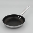 Сковорода, d=24 см, h=5 см, капсульное дно, антипригарное покрытие, индукция, нержавеющая сталь - Фото 1