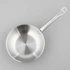 Сковорода-ВОК из нержавеющей стали LUXSTAHL, d=26 см, h=7,5 см, тройное дно, индукция - фото 4375054