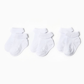 Набор детских носков Крошка Я BASIC LINE, 3 пары, р. 8-10 см, белый