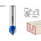 Фреза пазовая ЗУБР 28752-9.5, галтельная, V-образная, угол 90°, 9.5 x 9.5 мм - Фото 1