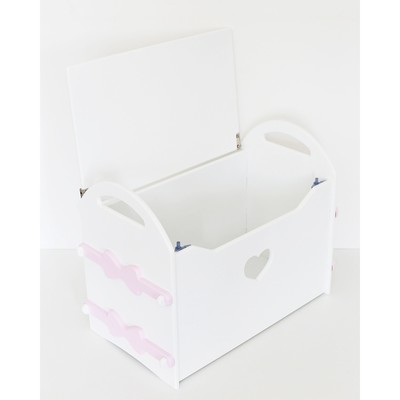 Сундук для игрушек «Сердце», цвет розовый