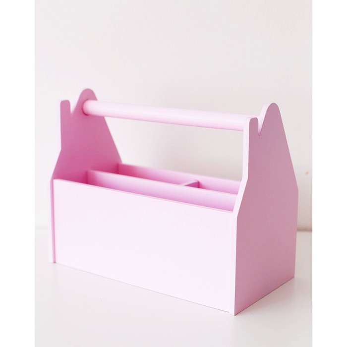 Карандашница «Домик», розовая - Фото 1