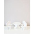 Мебель для куклы: стол и 4 стула - фото 10626498