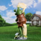 Садовая фигура из полистоуна «Лягушка с табличкой», 19×21×51 см - Фото 3