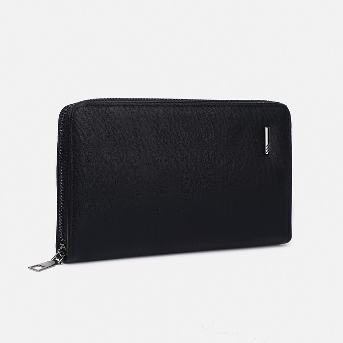 Клатч на молнии, цвет чёрный