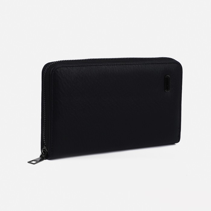 Клатч на молнии, цвет чёрный
