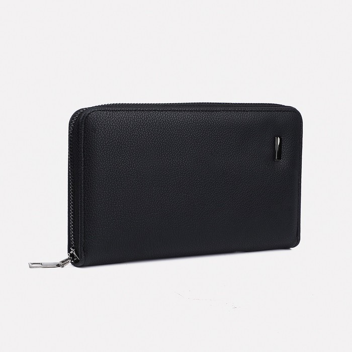Клатч на молнии, цвет чёрный