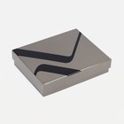 Портмоне на кнопке, отдел для купюр, для карт, для монет, зажим для купюр, цвет чёрный - Фото 5