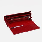 Кошелёк женский на магнитах, цвет красный - фото 22095697