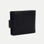 Портмоне на кнопке, отдел для купюр, для карт, для монет, цвет чёрный 9541109