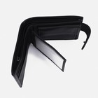 Портмоне на кнопке, отдел для купюр, для карт, для монет, цвет чёрный 9541109