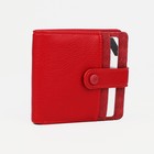 Кошелёк женский на кнопке, цвет красный - фото 42887256