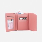 Кошелёк женский на магните, цвет розовый - фото 22096040