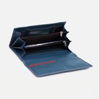 Кошелёк женский на магнитах, цвет голубой - фото 22096115